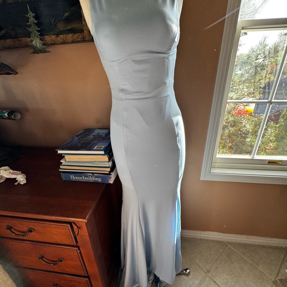 Classic Hollywood Blue Evening Gown